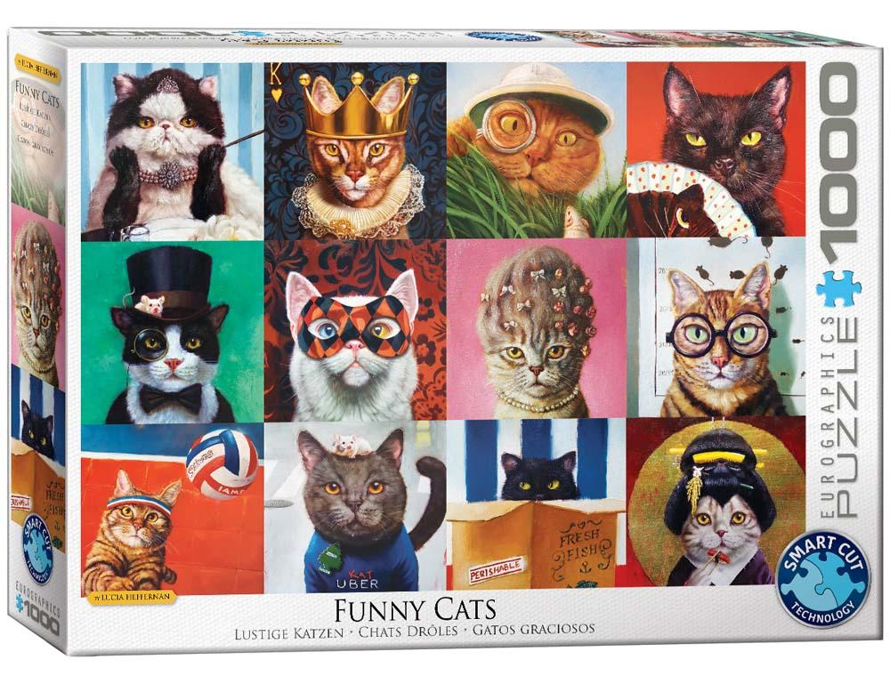 Puzzle FUNNY CATS BY LUCIA HEFFERNAN 1000 kom 