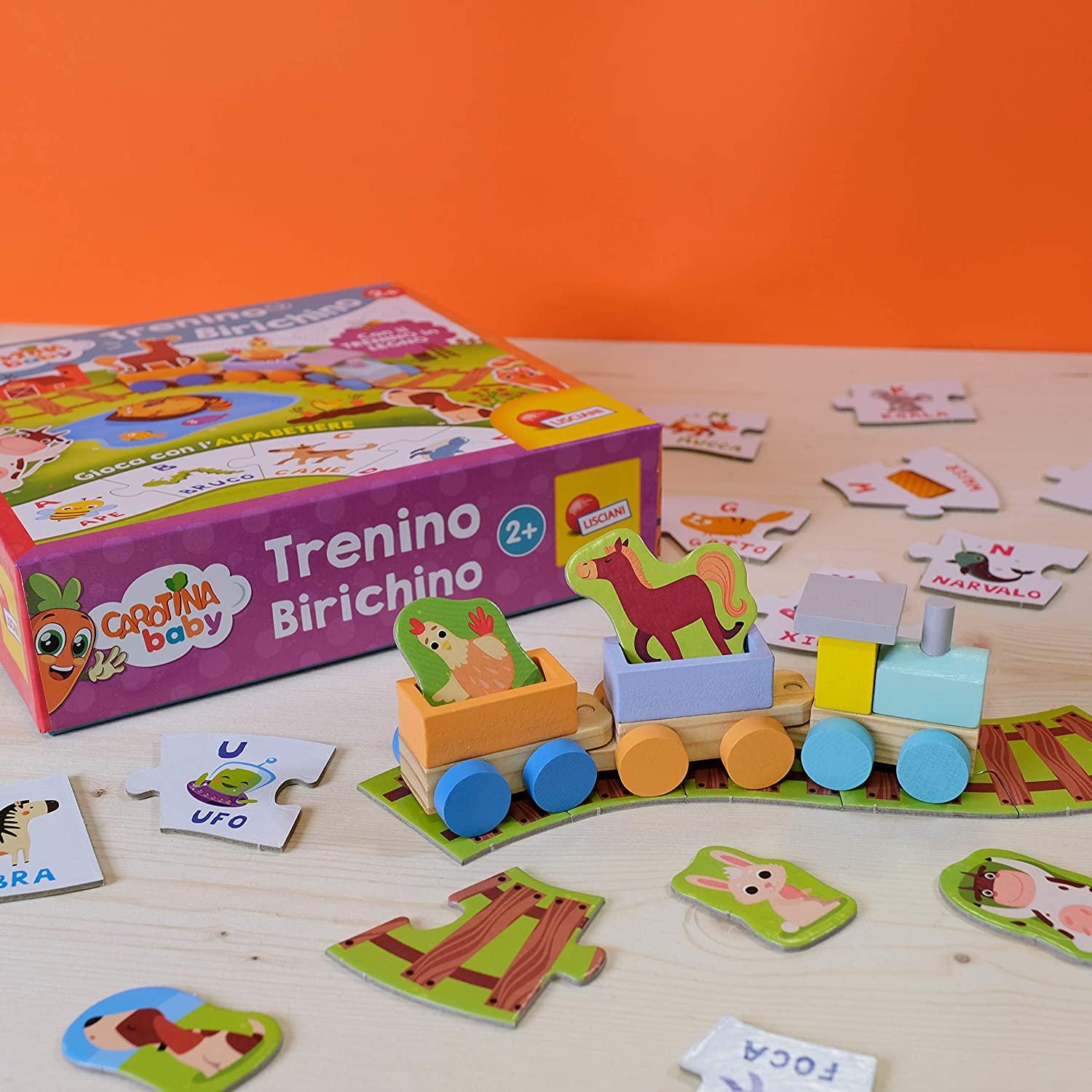 CAROTINA EDUKATIVNA IGRA LITTLE TRAIN DRVENI EDU VOZIC LISCIANI 