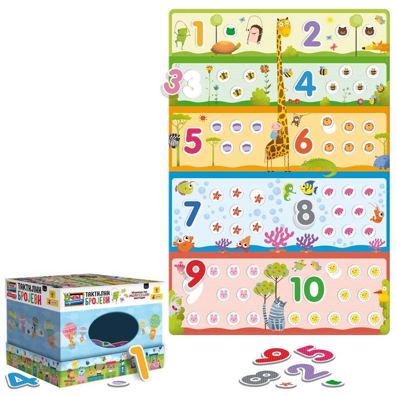 MONTESORI EDUKATIVNA IGRA Taktilni brojevi 