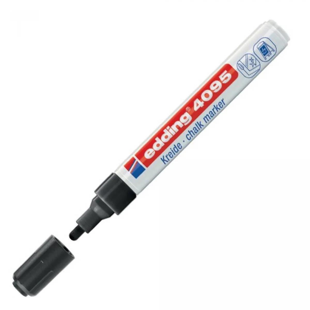 MARKER ZA STAKLO CHALK MARKER E-4095 2-3MM EDDING CRNA 