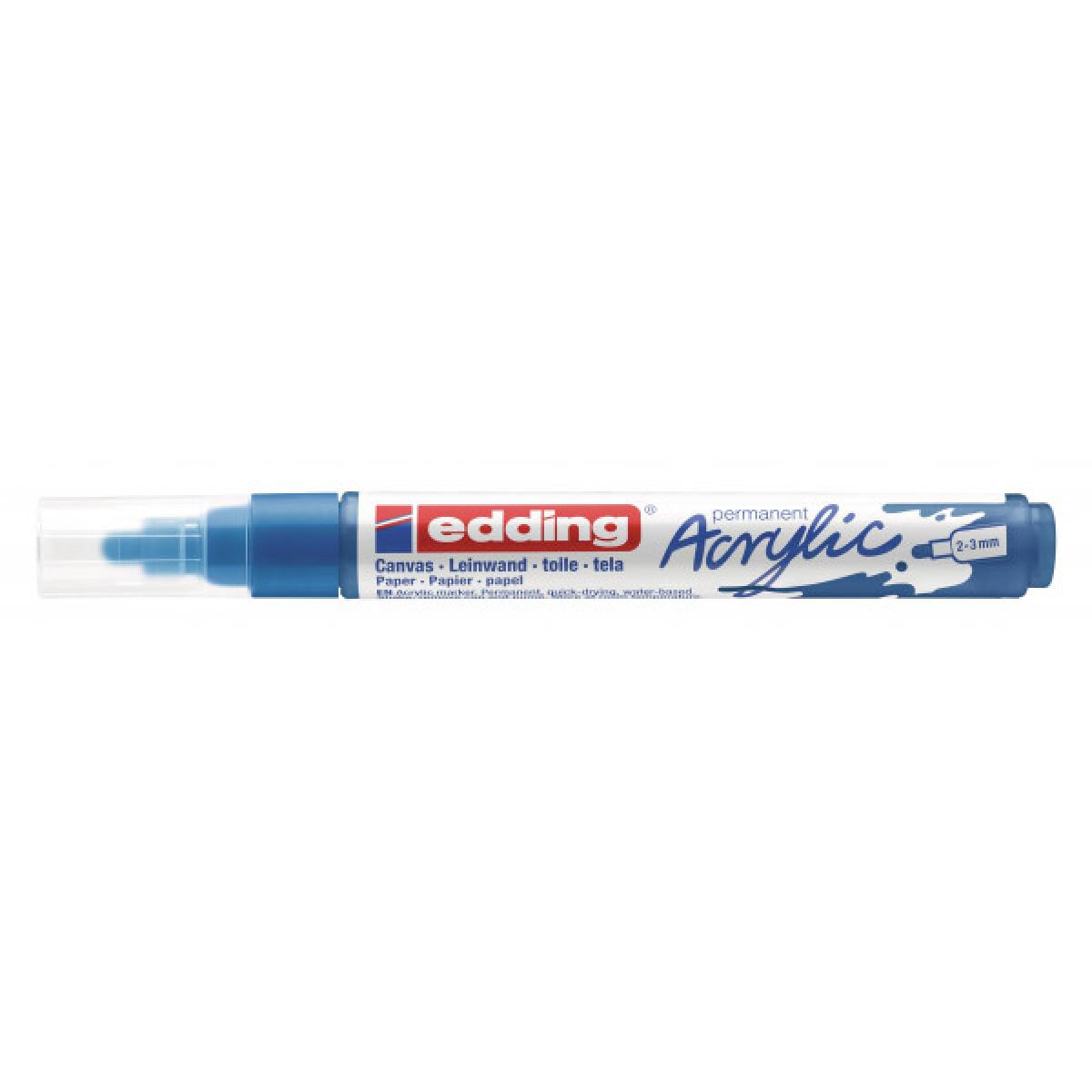 AKRILNI MARKER E-5100 MEDIUM 2-3MM OBLI VRH EDDING PLAVA 