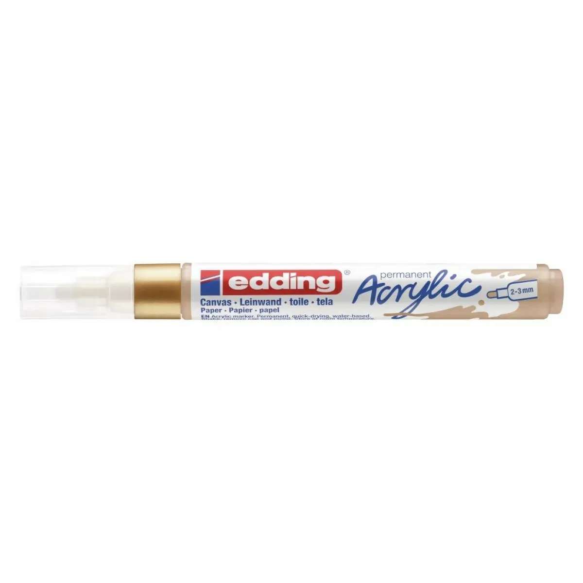 AKRILNI MARKER E-5100 MEDIUM 2-3MM OBLI VRH EDDING ZLATNA 