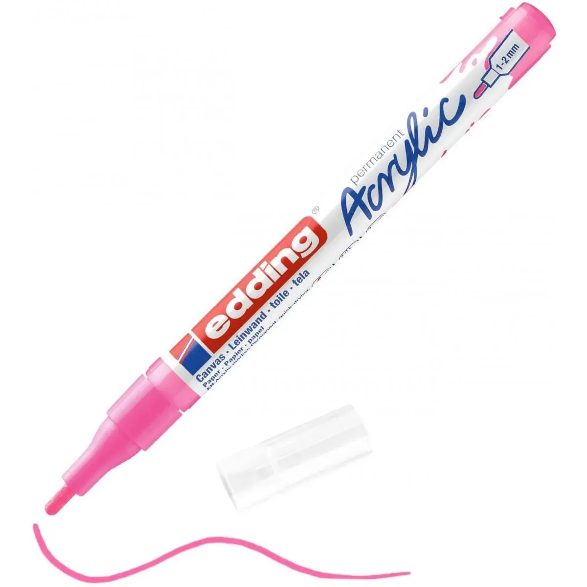 AKRILNI MARKER E-5300 FINE 1-2MM OBLI VRH EDDING NEON ROZE 