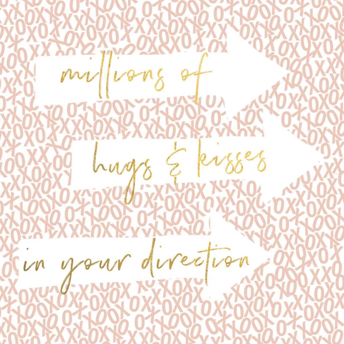 Čestitka MILLIONS HUGS AND KISSES 