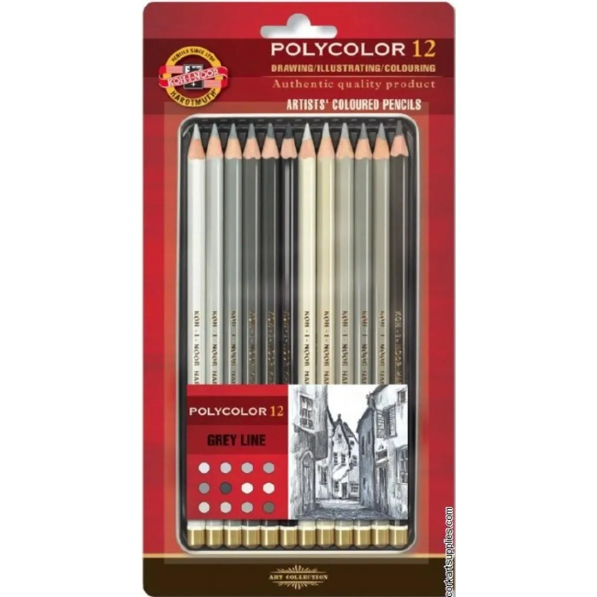 UMETNICKA DRVENA BOJA 1/12 POLYCOLOR GRAY LINE 3822 