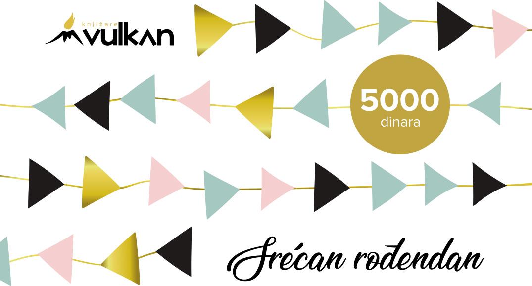 GIFT KARTICA / VAUČER Srećan rođendan Bela 5000 