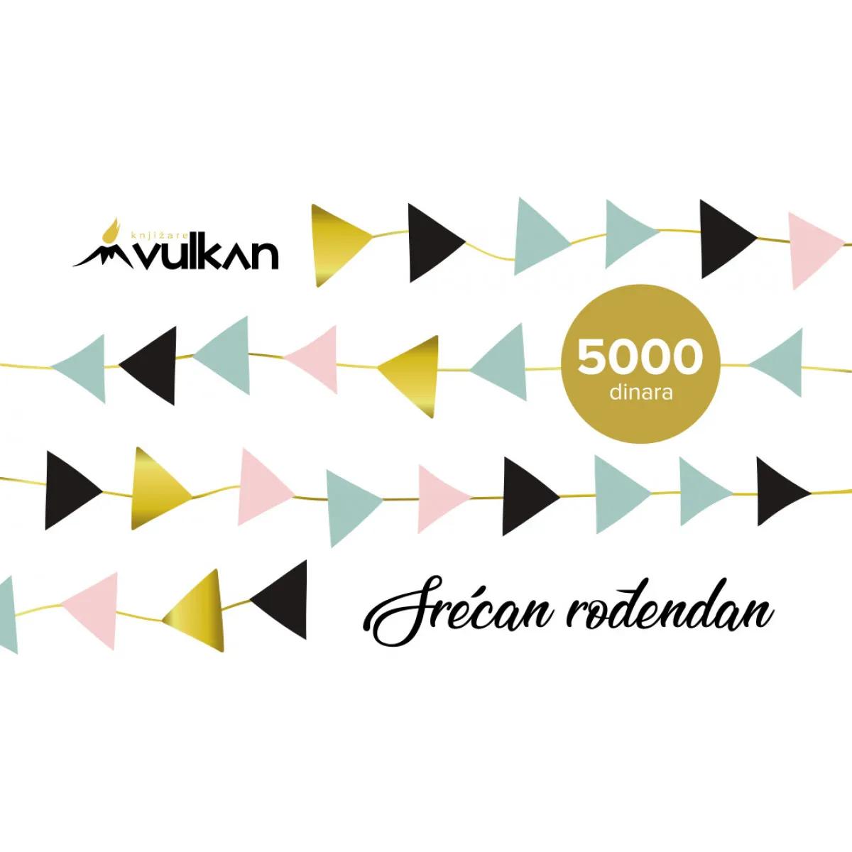 GIFT KARTICA / VAUČER Srećan rođendan Bela 5000 