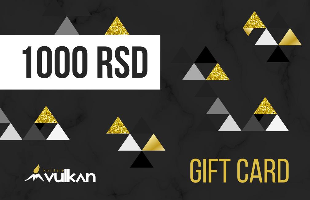 GIFT KARTICA / VAUČER Crna 1000 
