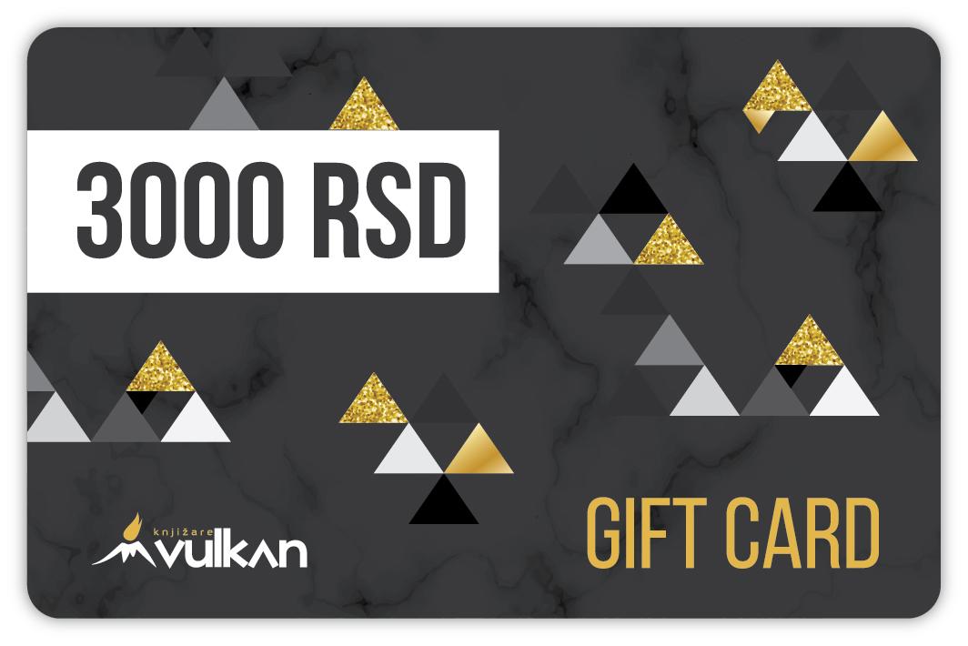 GIFT KARTICA / VAUČER Crna 3000 
