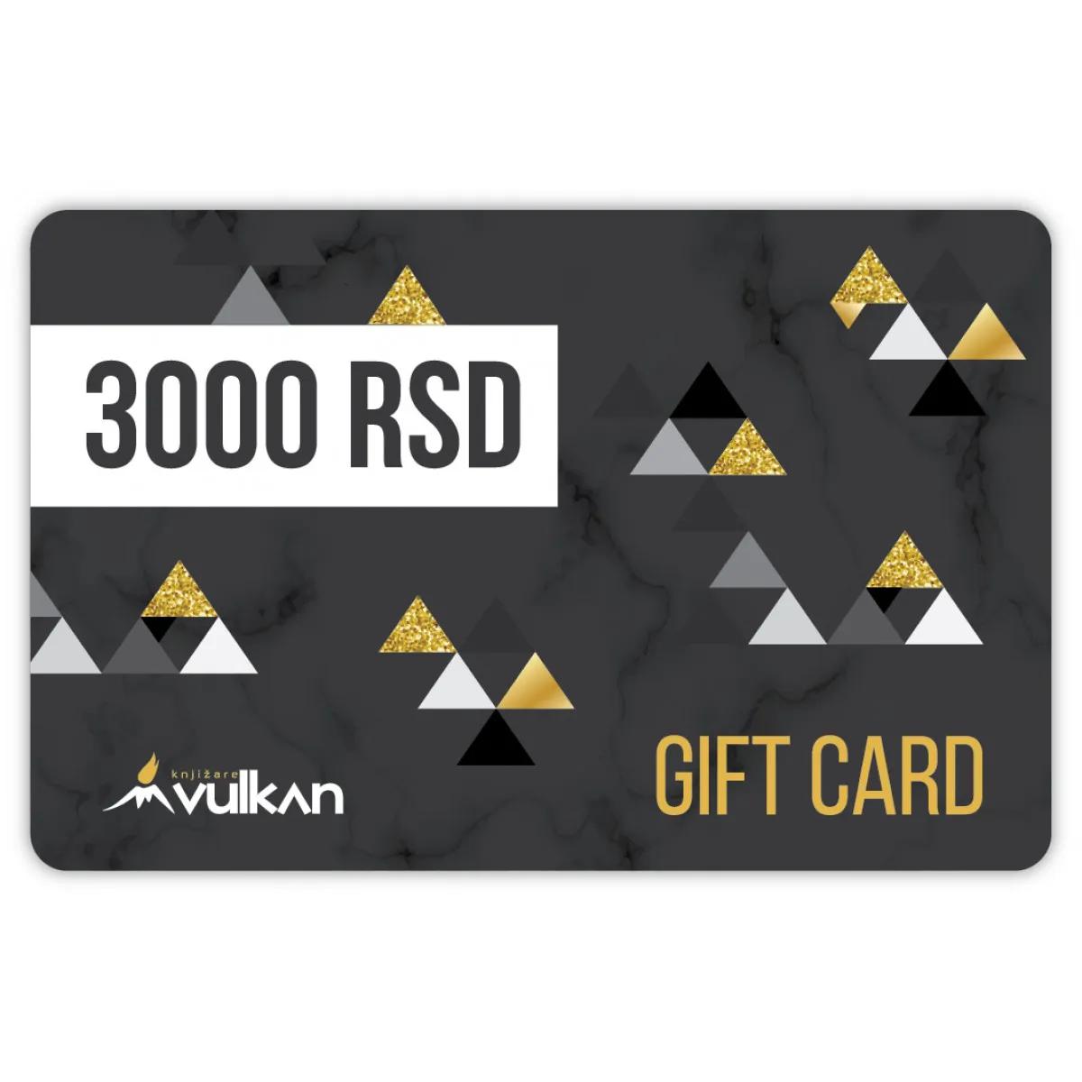 GIFT KARTICA / VAUČER Crna 3000 