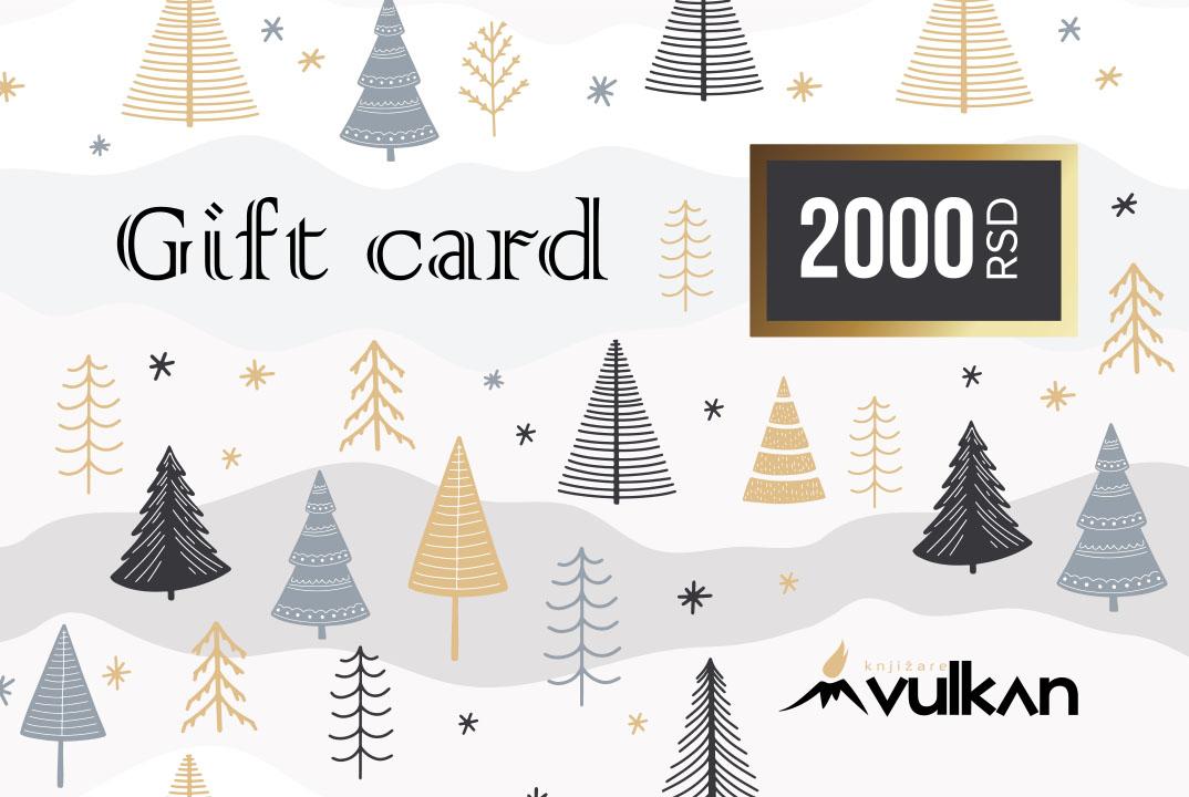 GIFT KARTICA / VAUČER Nova Godina bela 2000 