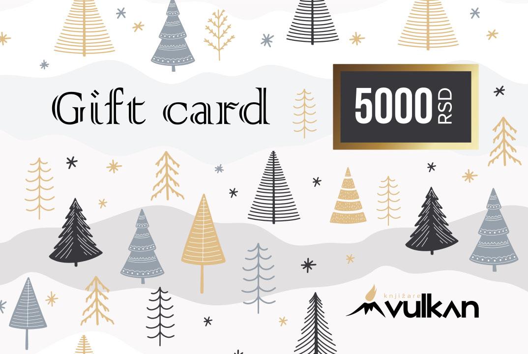 GIFT KARTICA / VAUČER Nova Godina bela 5000 