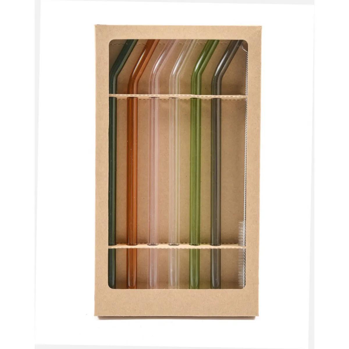 Set šest višekratnih slamčica 