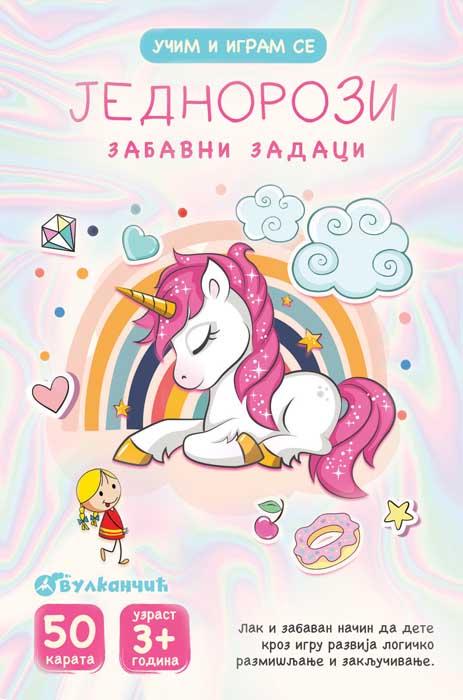 JEDNOROZI ZABAVNI ZADACI - KARTE Učim i igram se 