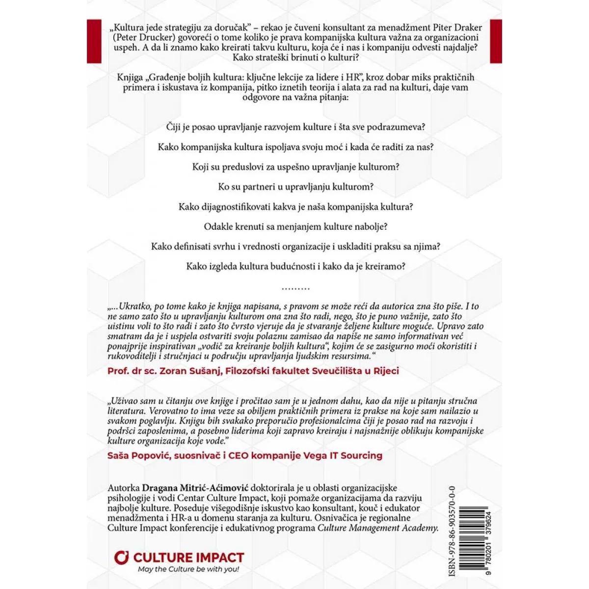 GRAĐENJE BOLJIH KULTURA: Ključne lekcije za lidere i HR 