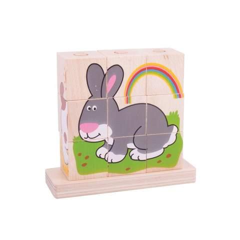 Drvene kocke za slaganje LJUBIMCI 