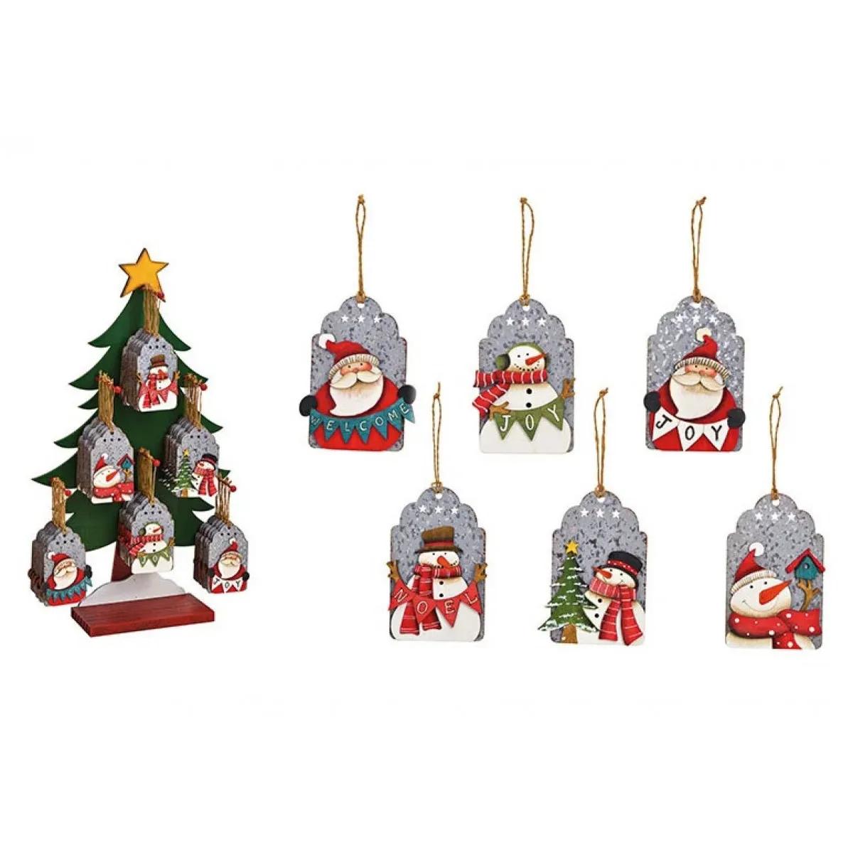 Novogodišnji ukras SNEŠKO I DEDA MRAZ 