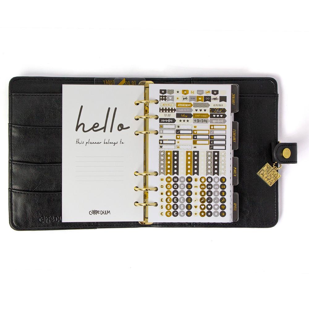 CARPE DIEM nedatumirani planer CRNI 