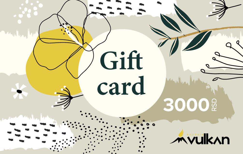 GIFT KARTICA / VAUČER  sivo žuta  3000 