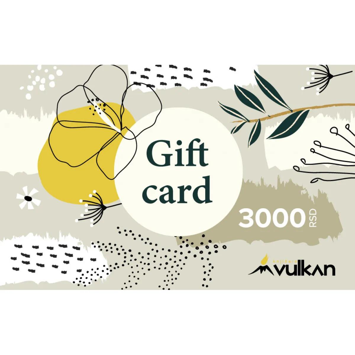 GIFT KARTICA / VAUČER  sivo žuta  3000 