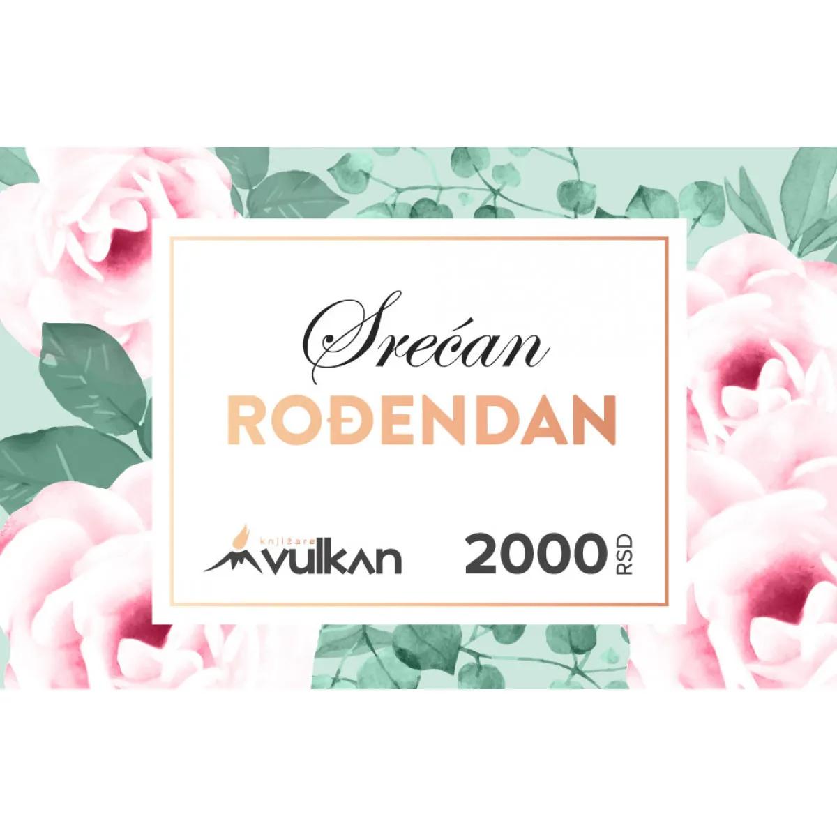 GIFT KARTICA / VAUČER Srećan rođendan Ruže 2000 