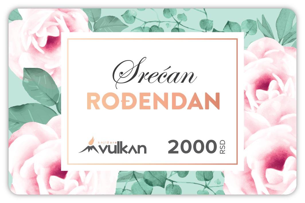 GIFT KARTICA / VAUČER Srećan rođendan Ruže 3000 