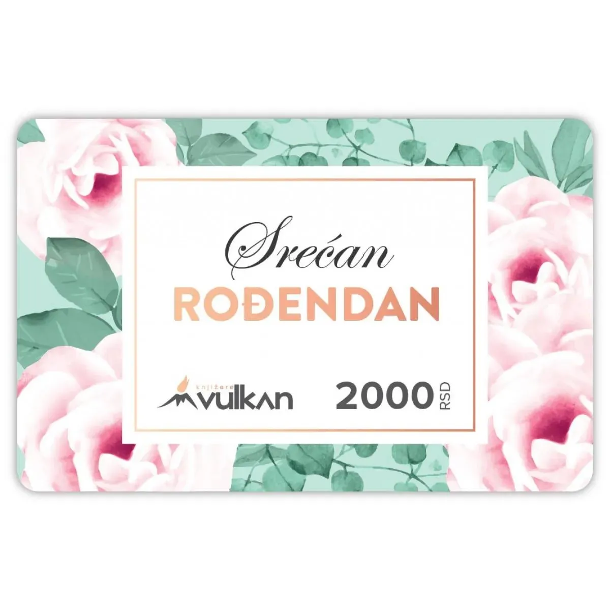 GIFT KARTICA / VAUČER Srećan rođendan Ruže 3000 
