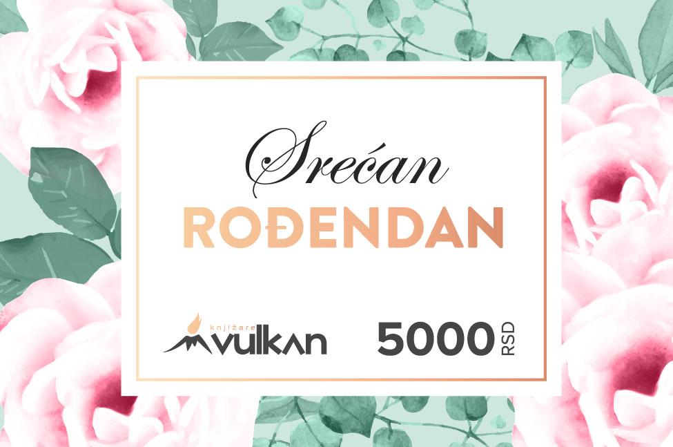 GIFT KARTICA / VAUČER Srećan rođendan Ruže 5000 