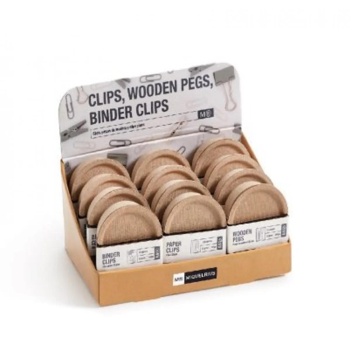 MIQUELRIUS set drvenih štipaljkica JUST BLACK 