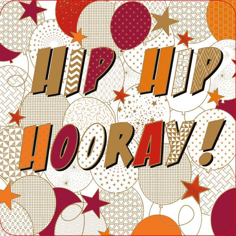 Čestitka HIP HIP BALLOONS 