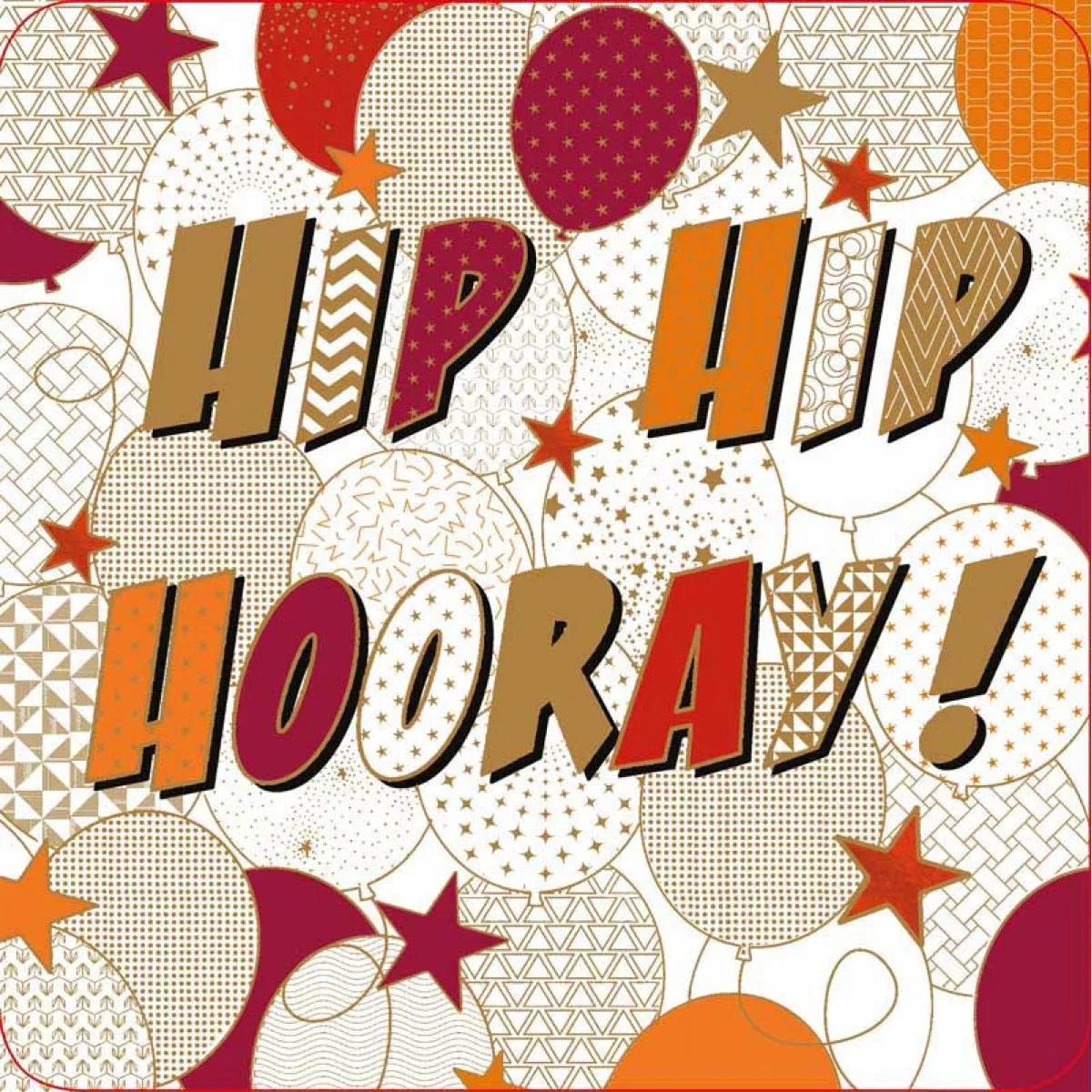 Čestitka HIP HIP BALLOONS 