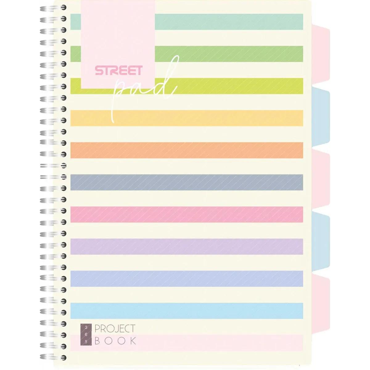 STREET STRIPES sveska A4 kvadrati i PVC pregrade 