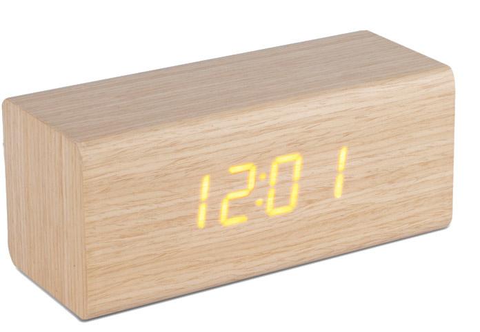 Drveni digitalni budilnik HRAST 