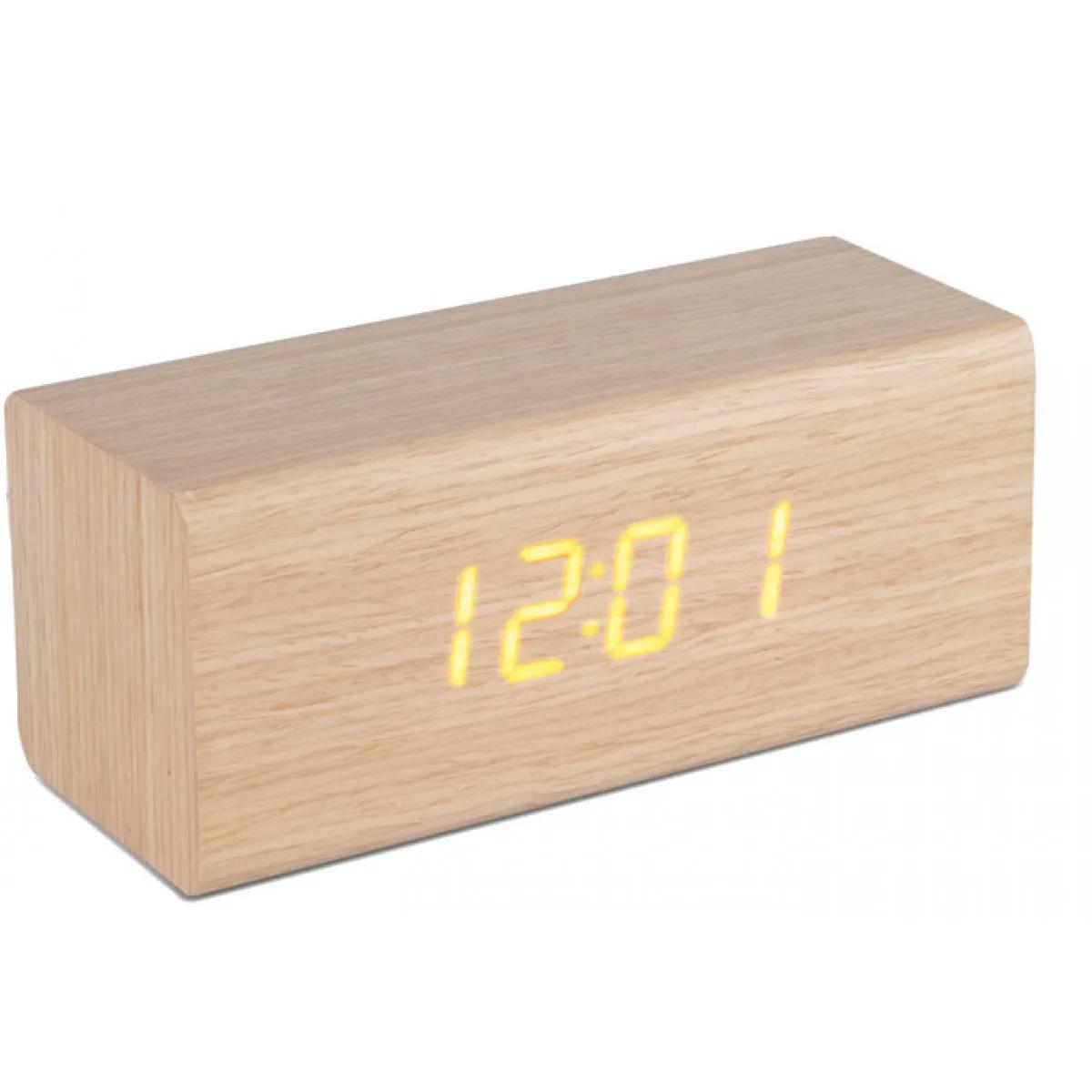 Drveni digitalni budilnik HRAST 