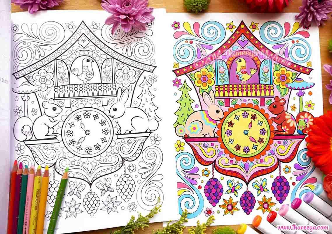 ART THERAPY HAPPY CAMPERS COLORING BOOK 