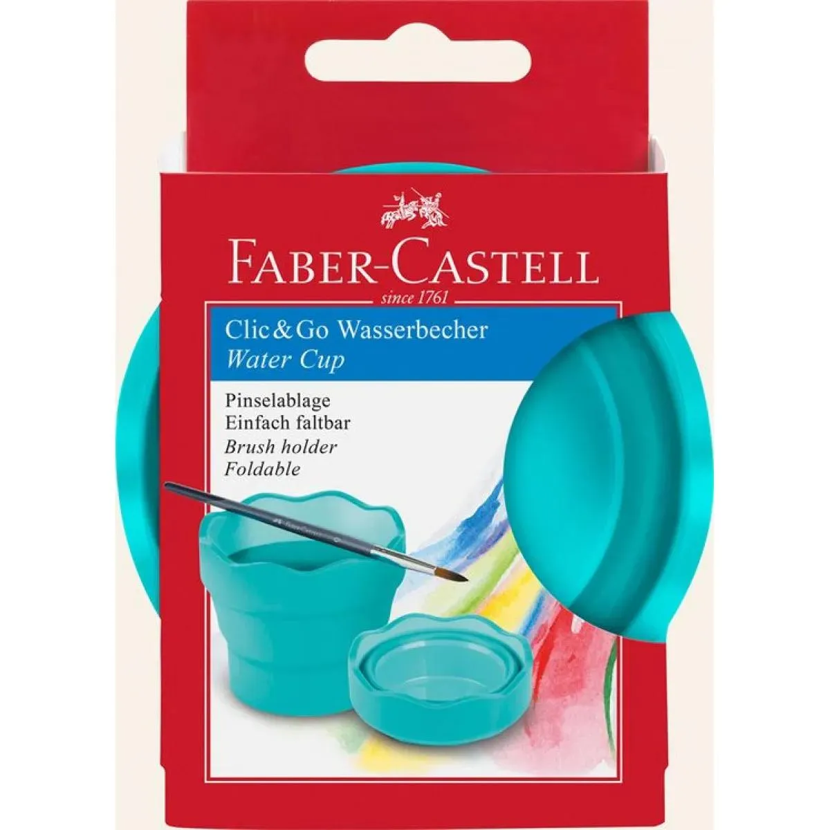 Čaša za slikanje FABER CASTEL CLIC&GO -TIRKIZNA 