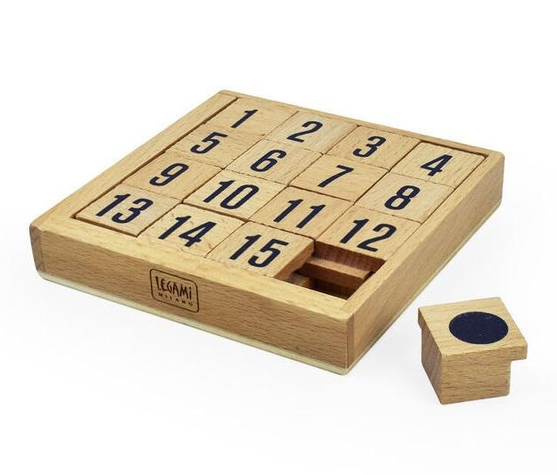 Retro drvena igra 15 PUZZLE 