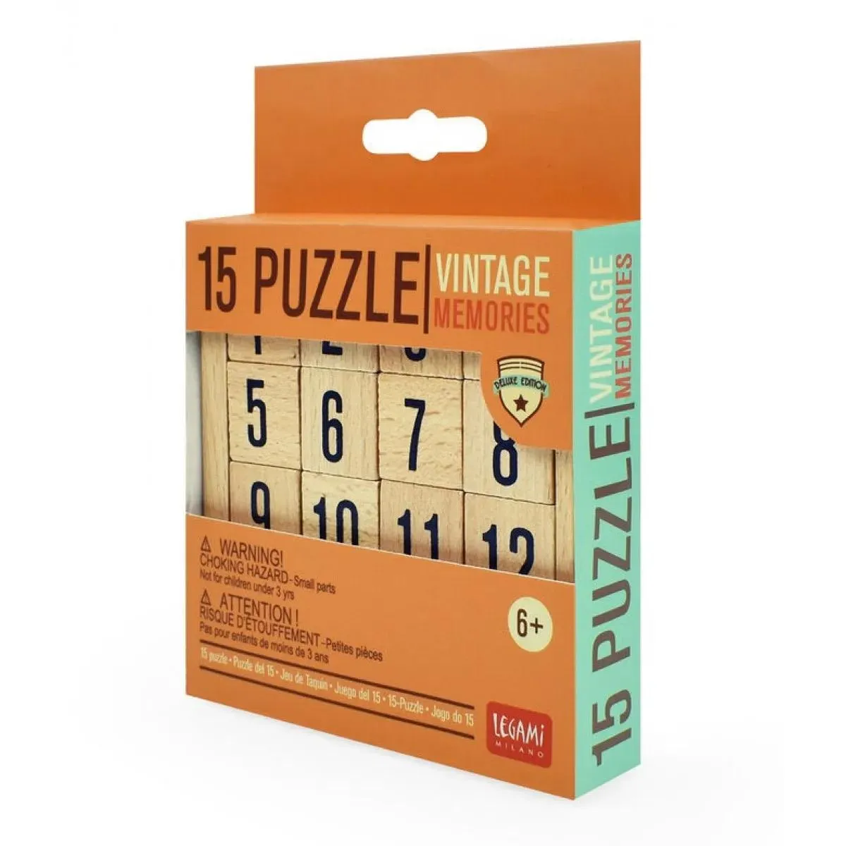 Retro drvena igra 15 PUZZLE 
