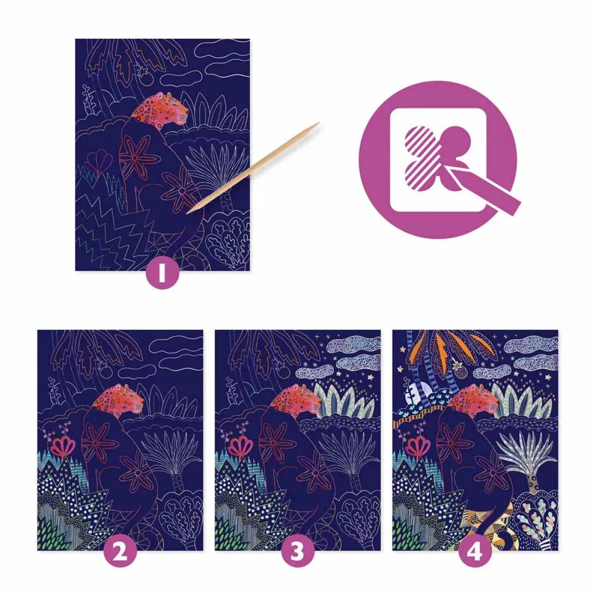 Kreativni set DIVLJA PRIRODA kartice grebalice 