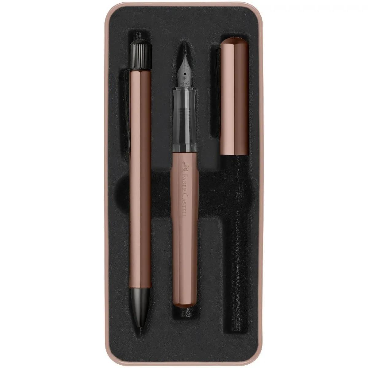 FC set hemijska olovka i naliv pero BRONZA 
