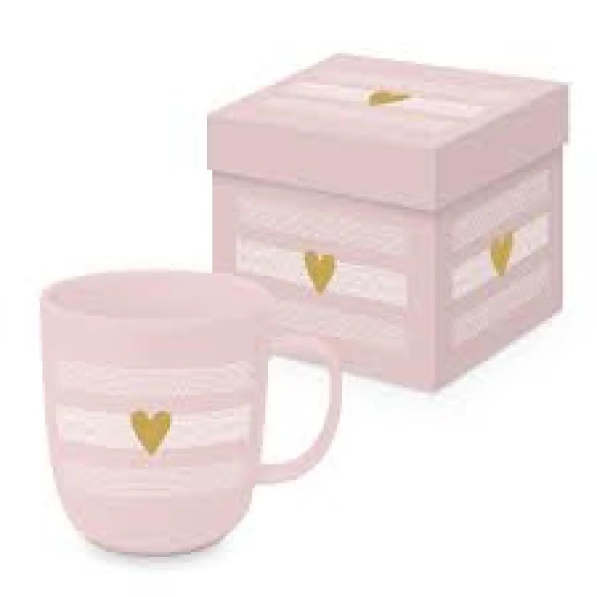 Velika porcelanska šolja HEART OF GOLD 