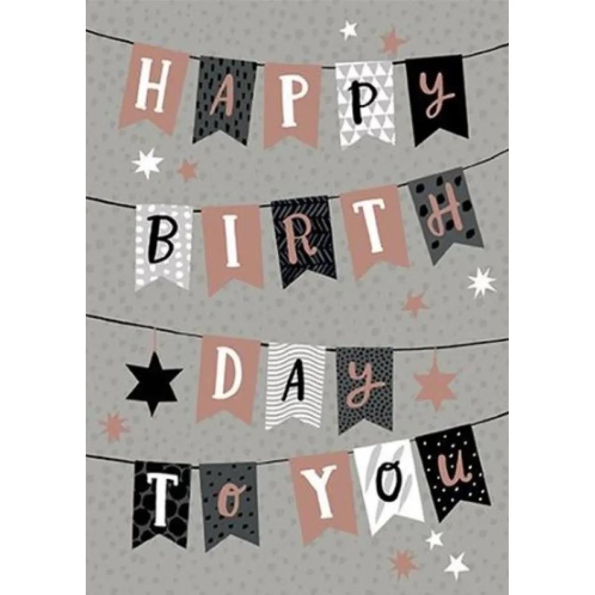 Rođendanska čestitka HAPPY BIRTHDAY BUNTING 