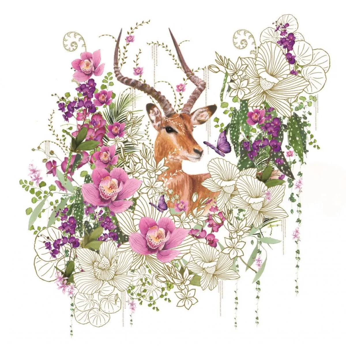 Čestitka ANTELOPE FLOWERS 