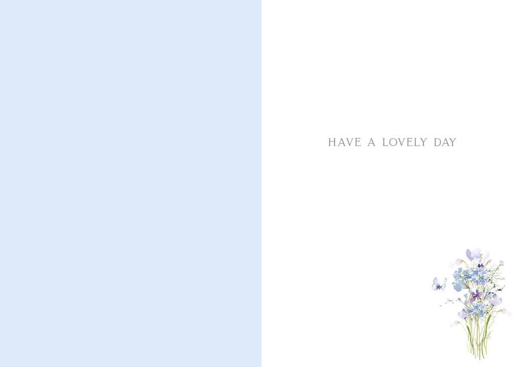 Rođendanska čestitka PLAVO CVEĆE 