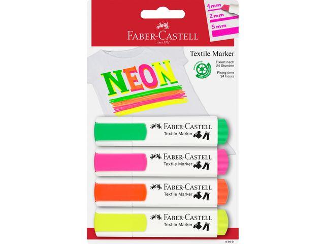 FABER CASTELL markeri za tekstil NEON 1/4 