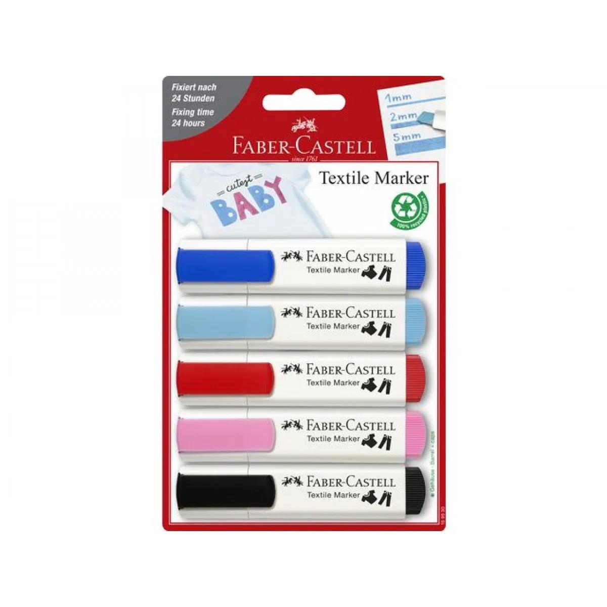 FABER CASTELL markeri za tekstil 1/5 