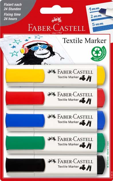 FABER CASTELL markeri za tekstil 1/5 