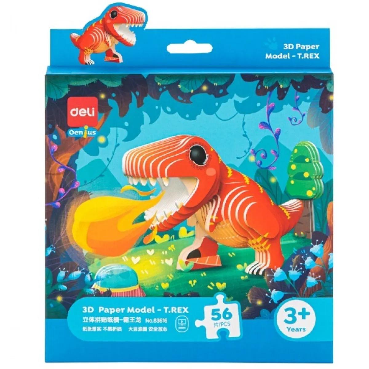 PUZZLE - SLAGALICA 3D -DINOSAURUS T. REX 56 delova 