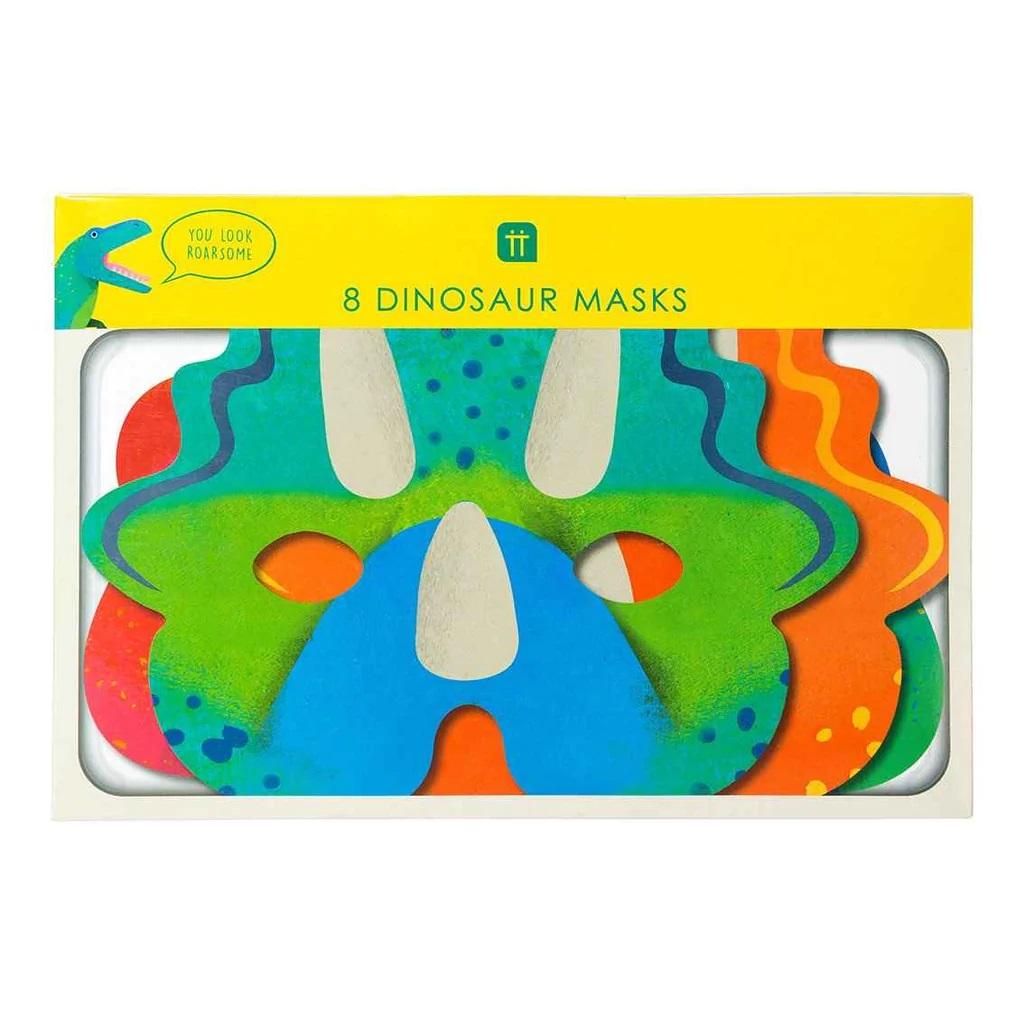Maske za lice PARTY DINOSAUR 8 kom 