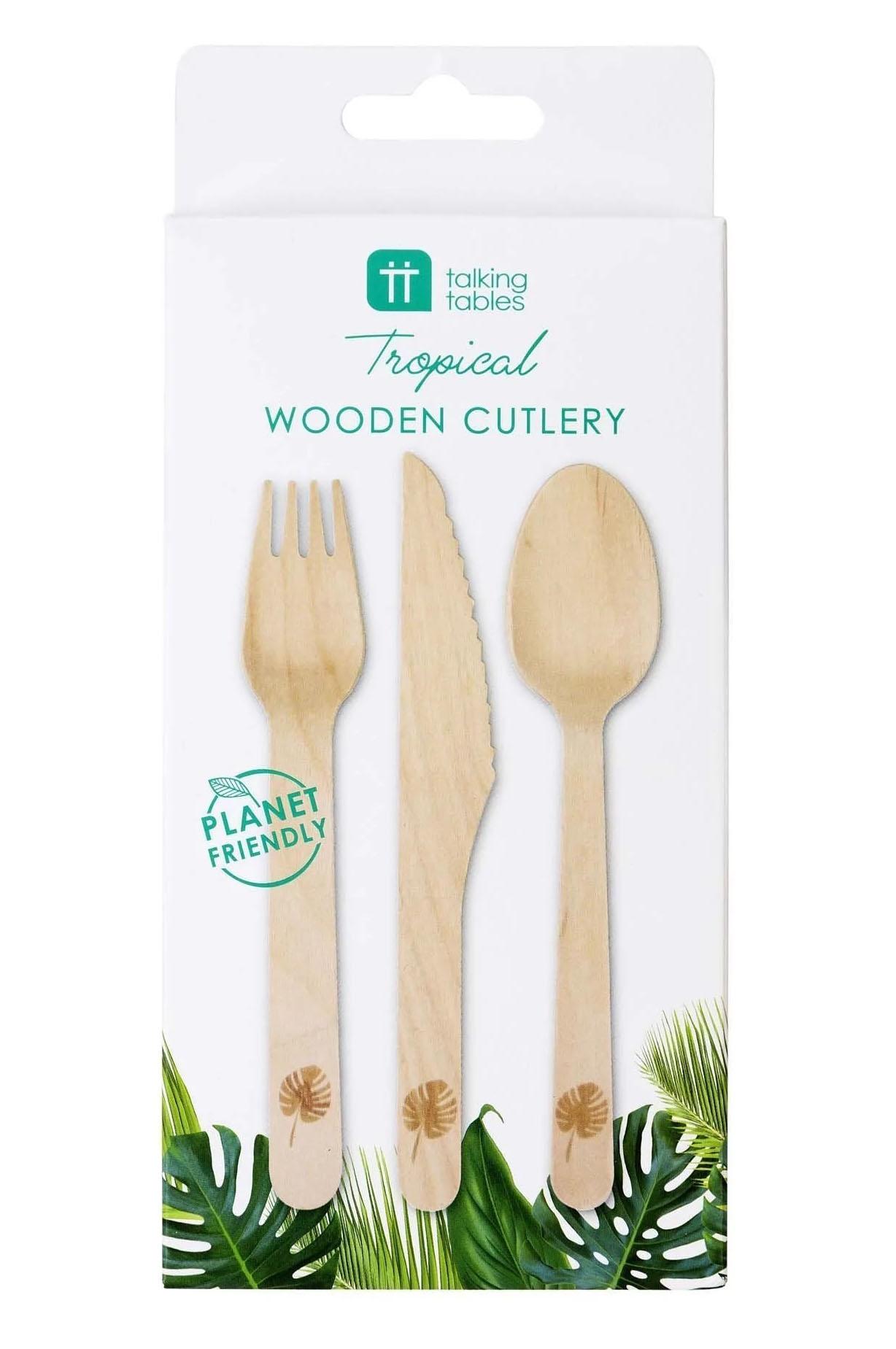 Drveni pribora za jelo TROPICAL FIESTA 6 kompleta 